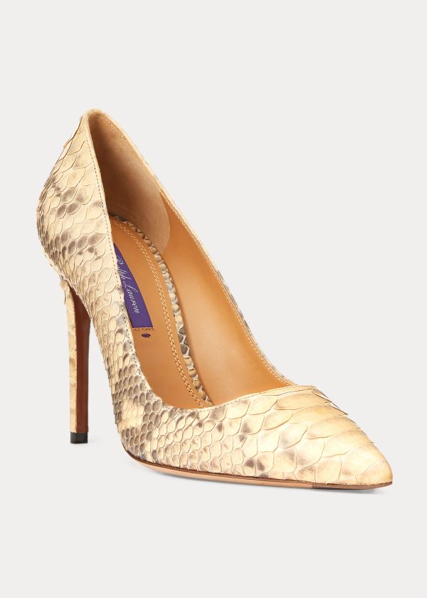 Ralph Lauren Celia Python Pumps Dame Danmark (XEKRO5862)